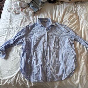 AYR Light Blue Striped Casual Shirt
